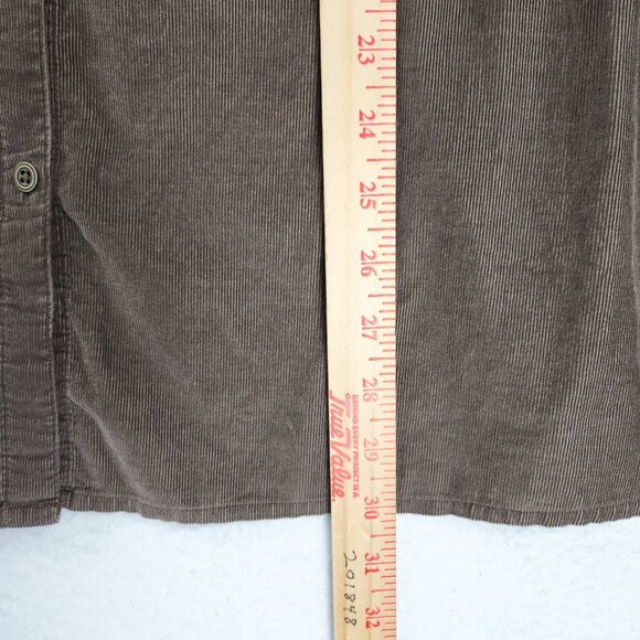 J Jill Shirt Womens Extra Large Brown Lightweight Corduroy Button Up Tunic - Picture 6 of 11